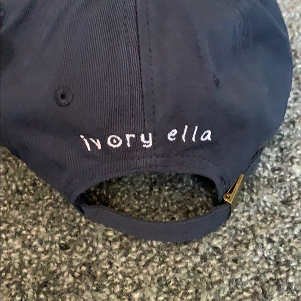 Ivory Ella Blue & White Embroidered Baseball Cap - Picture 4 of 8